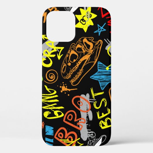 少年たちの落書き: 手描きのクールさ Case-Mate iPhoneケース (裏面)