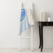 少年たちの青い水彩恐竜と子どもたちの名前 シェルパブランケット (インサイチュ)