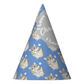 少年たちはパーティー帽子とグレーとホワイトハムスターを名付けた パーティーハット (左)