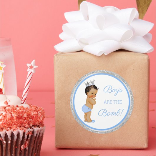 少年たちは爆弾だ!浴用景品等ブルーシルバー ラウンドシール (パーティー)