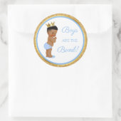 少年たちは爆弾だ!浴用景品等ブルー金ゴールドクラシック ラウンドシール (バッグ)