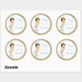 少年たちは爆弾だ！浴用景品等ブルー金ゴールド ラウンドシール (シート)