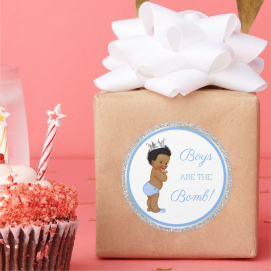 少年たちは爆弾だ!浴用景品等青色銀種 ラウンドシール (パーティー)