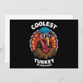 少年たちは群れの中クールで七面鳥に感謝する シーズンカード (正面/裏面)