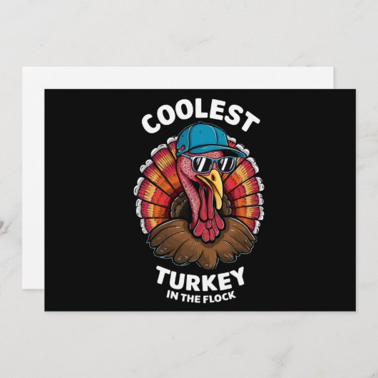 少年たちは群れの中クールで七面鳥に感謝する シーズンカード (正面/裏面)
