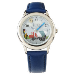 少年たち可愛いセメントミキサーon Road Kids 腕時計