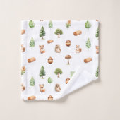 少年たち可愛い森林動物 バスタオルセット (ウォッシュタオル)