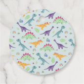 少年たち可愛い青い恐竜の赤ちゃんシャワー フェイバータグ (裏面)