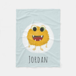 少年たち可愛モダンくて魔法の怪物キッズ フリースブランケット