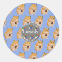 少年たち私はハムスターイースターパターンが大好き ラウンドシール