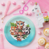 少年だ |ウッドランドの生き物の赤ちゃんシャワー ペーパープレート (パーティー)