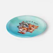 少年だ |ウッドランドの生き物の赤ちゃんシャワー ペーパープレート (アングル)