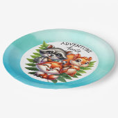 少年だ |ウッドランドの生き物の赤ちゃんシャワー ペーパープレート (アングル)