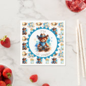 少年だ | カウボーイテディベアボーイズベビーシャワー スタンダードカクテルナプキン (インサイチュ)