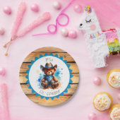 少年だ | カウボーイテディベアボーイズベビーシャワー ペーパープレート (パーティー)