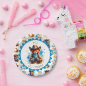 少年だ | カウボーイテディベアボーイズベビーシャワー ペーパープレート (パーティー)