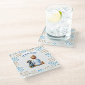 少年だ | ベビーとダックシュント子犬の赤ちゃんシャワー ガラスコースター (アングル)