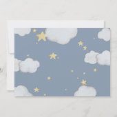 少年だ！ムーン&スターズベビーモバイル子供部屋シャワー 招待状 (裏面)