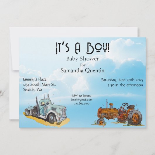 少年だ！ 招待状 (正面)