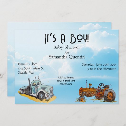 少年だ! 招待状 (正面/裏面)