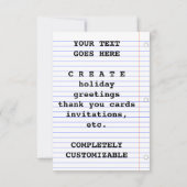 少年だ 招待状 (裏面)