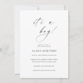 少年だ |書道モダンのミニマル招待状 招待状 (正面)