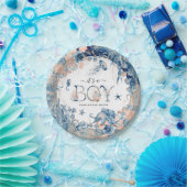 少年だ！水彩海中赤ちゃんシャワー ペーパープレート (パーティー)