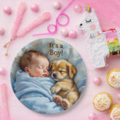 少年だ | 赤ちゃんシャワー ペーパープレート (パーティー)