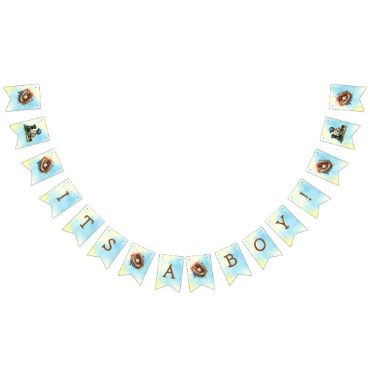 少年だ | 野球用ベビーシャワー バンティングフラッグ (全)