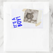 少年だ 長方形シール (バッグ)