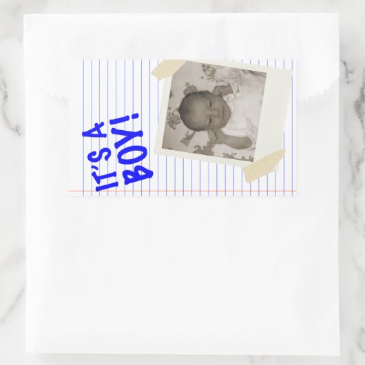 少年だ 長方形シール (バッグ)