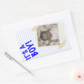 少年だ 長方形シール (封筒)