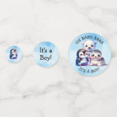 少年だ | Polar Arctic Winter Baby Shower コンフェッティ (正面)