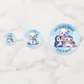 少年だ | Polar Arctic Winter Baby Shower コンフェッティ (裏面)