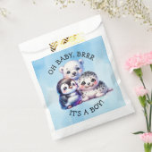 少年だ | Polar Arctic Winter Baby Shower フェイバーバッグ (封をした状態)
