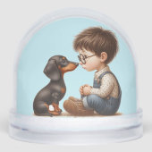 少年とダシュントの子犬 (正面)