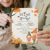 少年と少女のハロウィン・ダブル・バースデー・パーティー 招待状