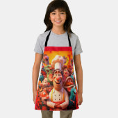 少年と少女のプリントエプロン エプロン (インサイチュ)