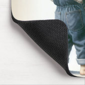 少年と彼の大きな犬 マウスパッド (コーナー)