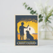 少年と彼の犬 ポストカード (スタンド正面)