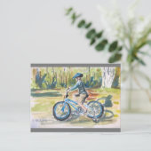 少年と彼の自転車 ポストカード (スタンド正面)