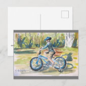少年と彼の自転車 ポストカード (正面/裏面)