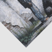 少年と忠犬　廃墟にて　青灰色のデコパージュ 薄葉紙 (詳細)