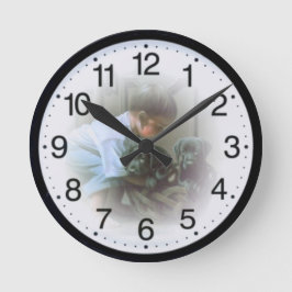 少年と犬たち ラウンド壁時計