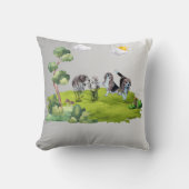 少年と犬 クッション (正面)