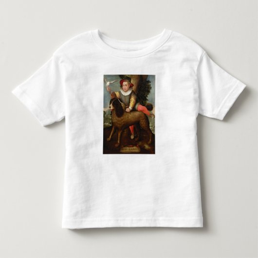 少年と犬「ビビビウスヴィンチ」 トドラーTシャツ (正面)