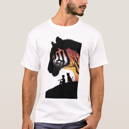 少年と虎の友情 Tシャツ (正面)