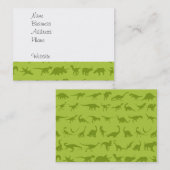 少年に可愛い緑の恐竜の姿を 名刺 (正面/裏面)