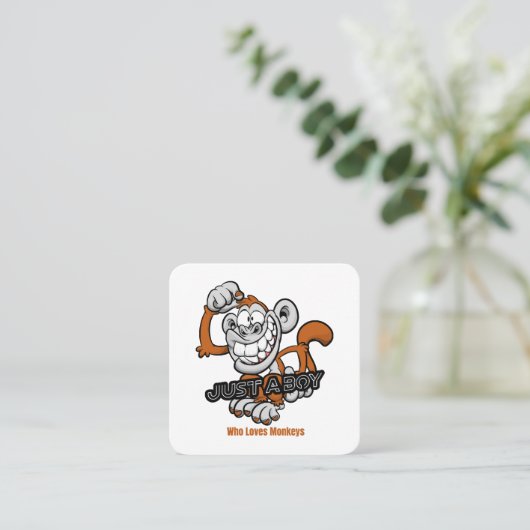 少年に過ぎない猿 スクエア名刺 (スタンド正面)