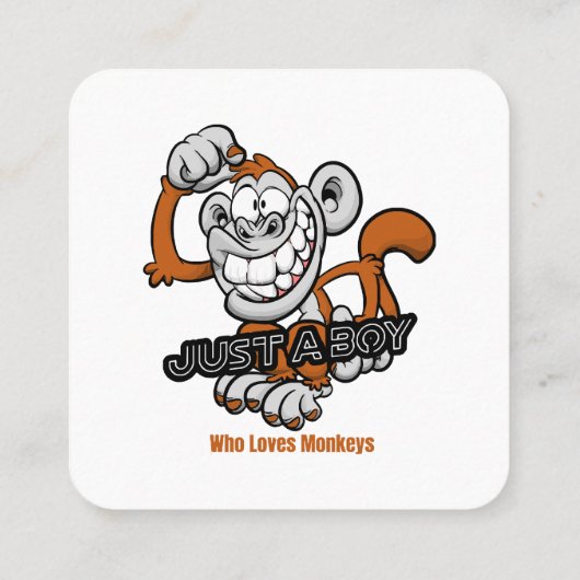 少年に過ぎない猿 スクエア名刺 (裏面)